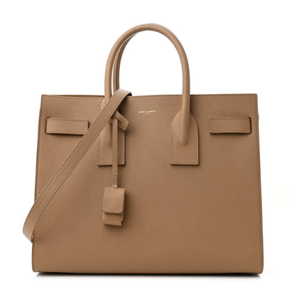 Saint Laurent Grained Calfskin Small Sac De Jour Deep Beige 1 of 13