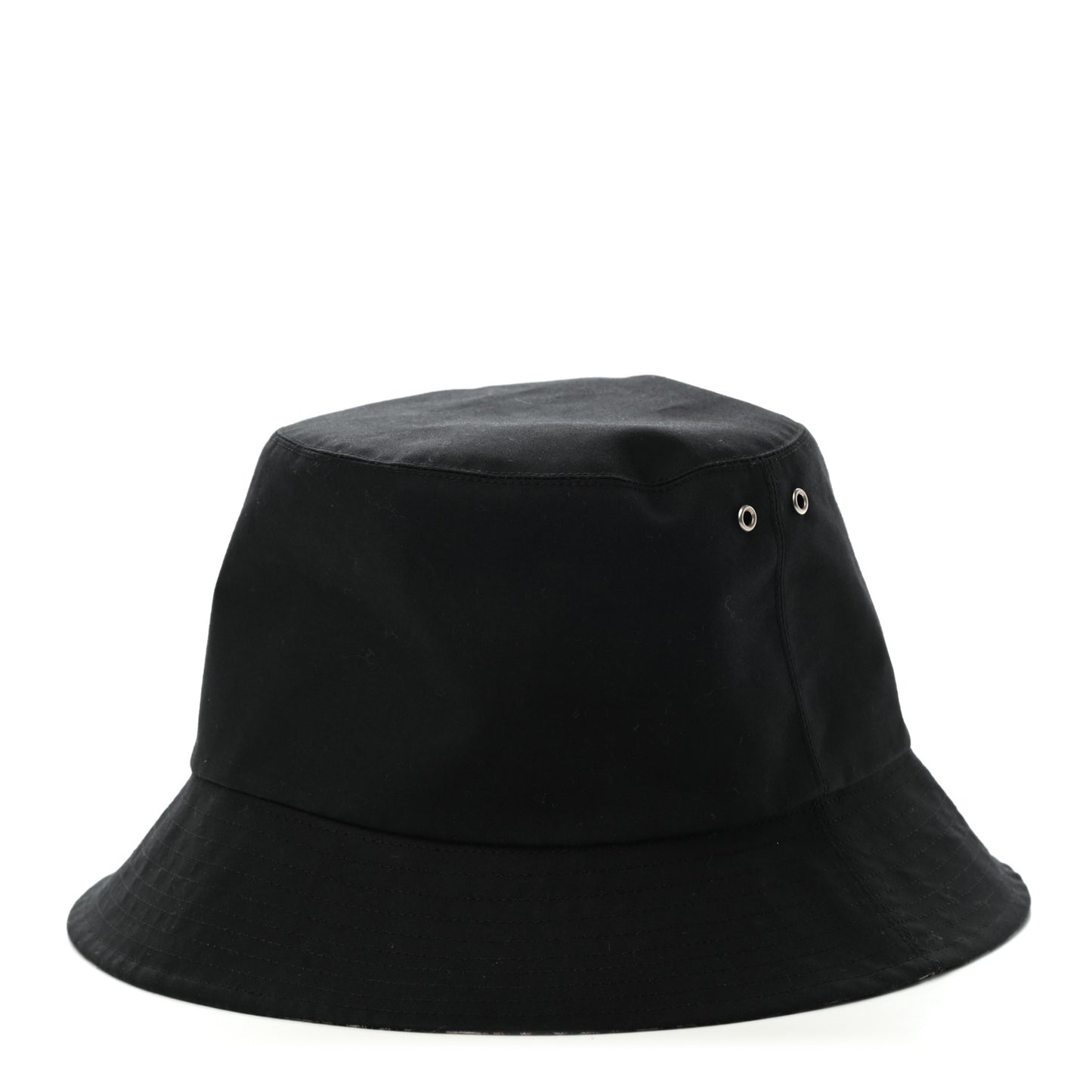 Polyester Cotton Oblique Teddy-D Brim Bucket Hat 57 Black