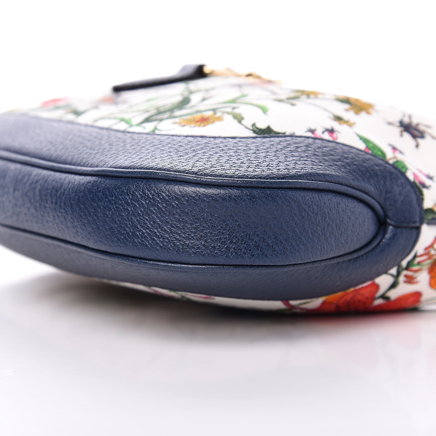 Gucci Canvas Flora Medium Jackie Hobo Blue Agata 9 of 10