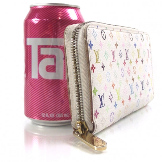 Monogram Multicolor Zippy Wallet White