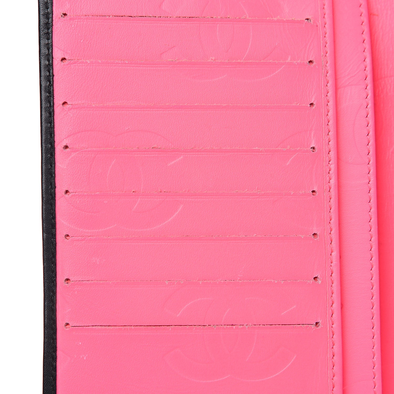 Chanel Calfskin Quilted Cambon Yen Wallet Black White 11 of 12