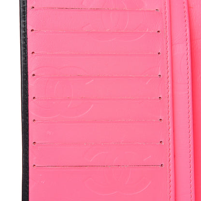 Chanel Calfskin Quilted Cambon Yen Wallet Black White 11 of 12