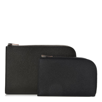 Hermes Epsom Remix Duo Wallet Graphite Black 2 of 8