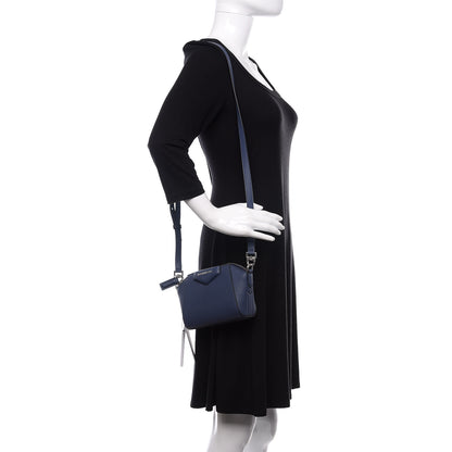 Givenchy Sugar Goatskin Nano Antigona Midnight Blue 2 of 9