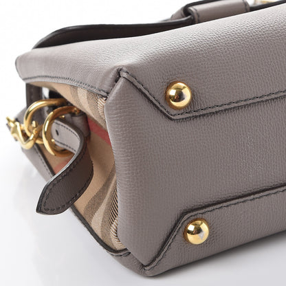 Burberry Derby Calfskin House Check Small Camberley Thistle Grey 12 of 14