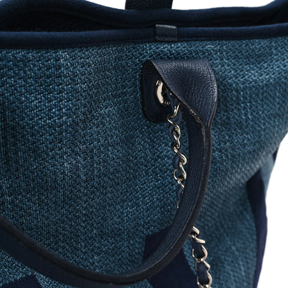 Chanel Canvas Large Shopping Tote Dark Blue 11 of 12
