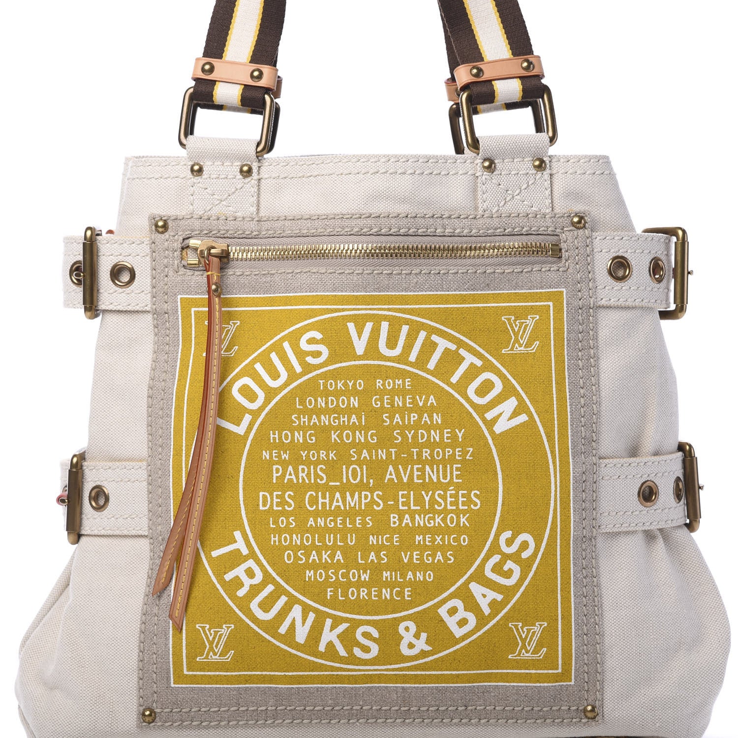 Louis Vuitton Toile Globe Shopper Cabas MM Yellow 10 of 10