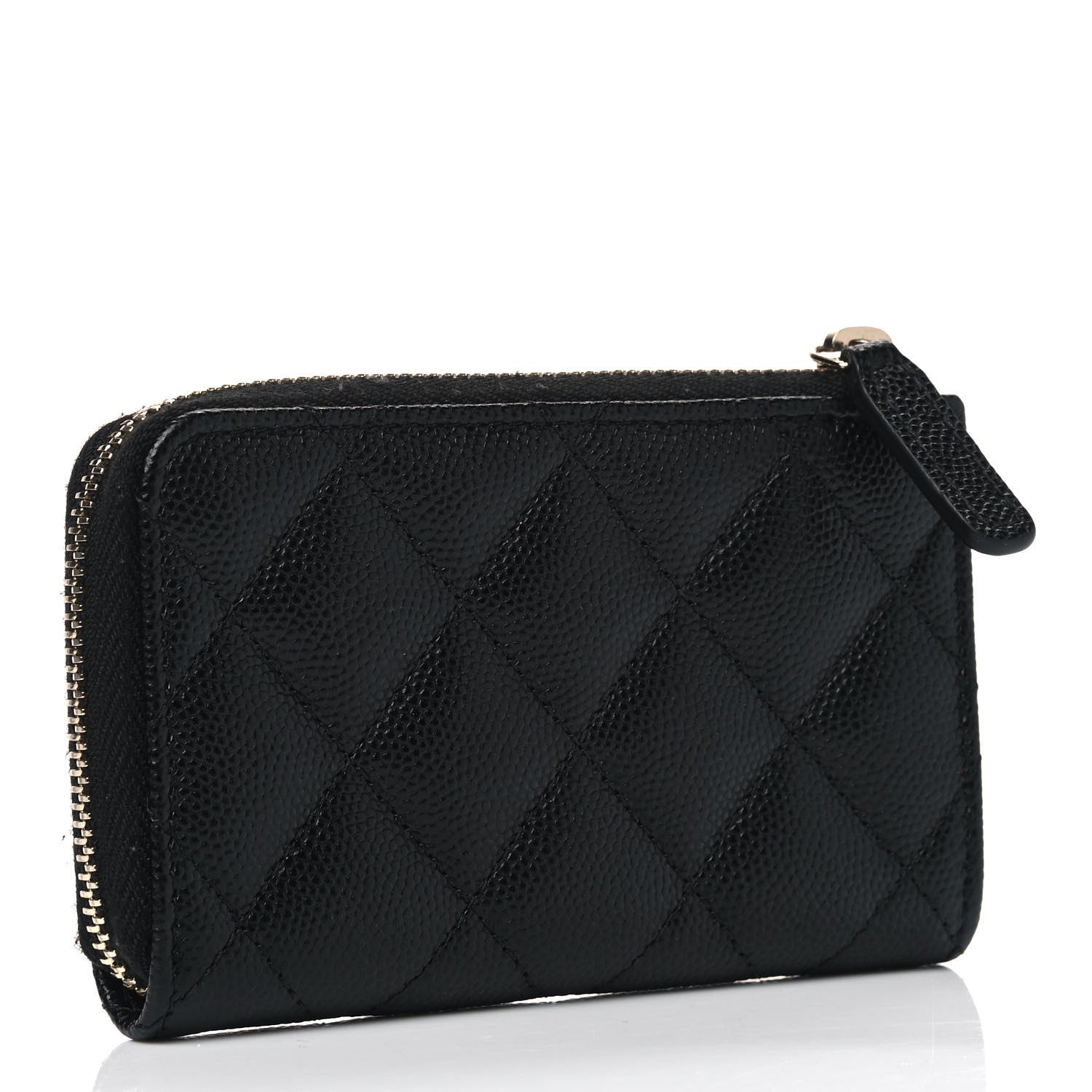 Chanel Caviar Quilted Zipped Key Holder Case Black 2 of 4