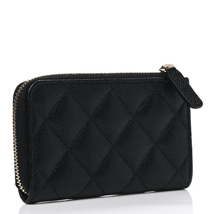 Chanel Caviar Quilted Zipped Key Holder Case Black 2 of 4