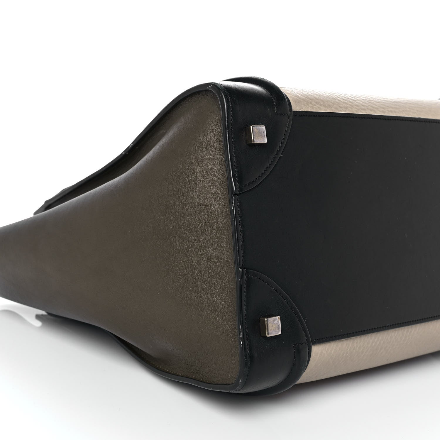 Celine Textured Calfskin Mini Tri-Color Luggage Olive 6 of 7