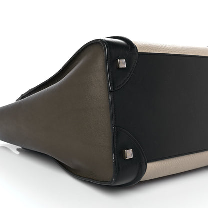 Celine Textured Calfskin Mini Tri-Color Luggage Olive 6 of 7
