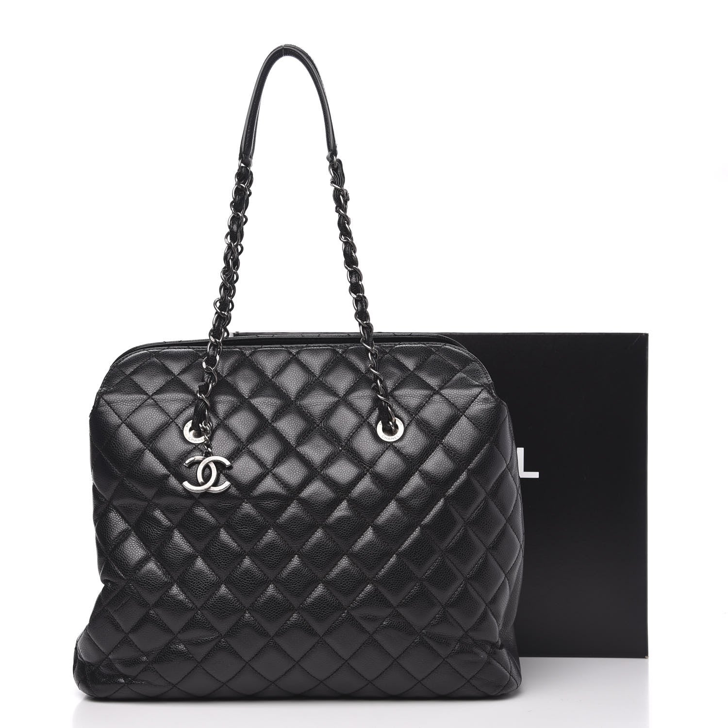 Chanel Caviar Quilted City Shopping Tote Black 12 of 13