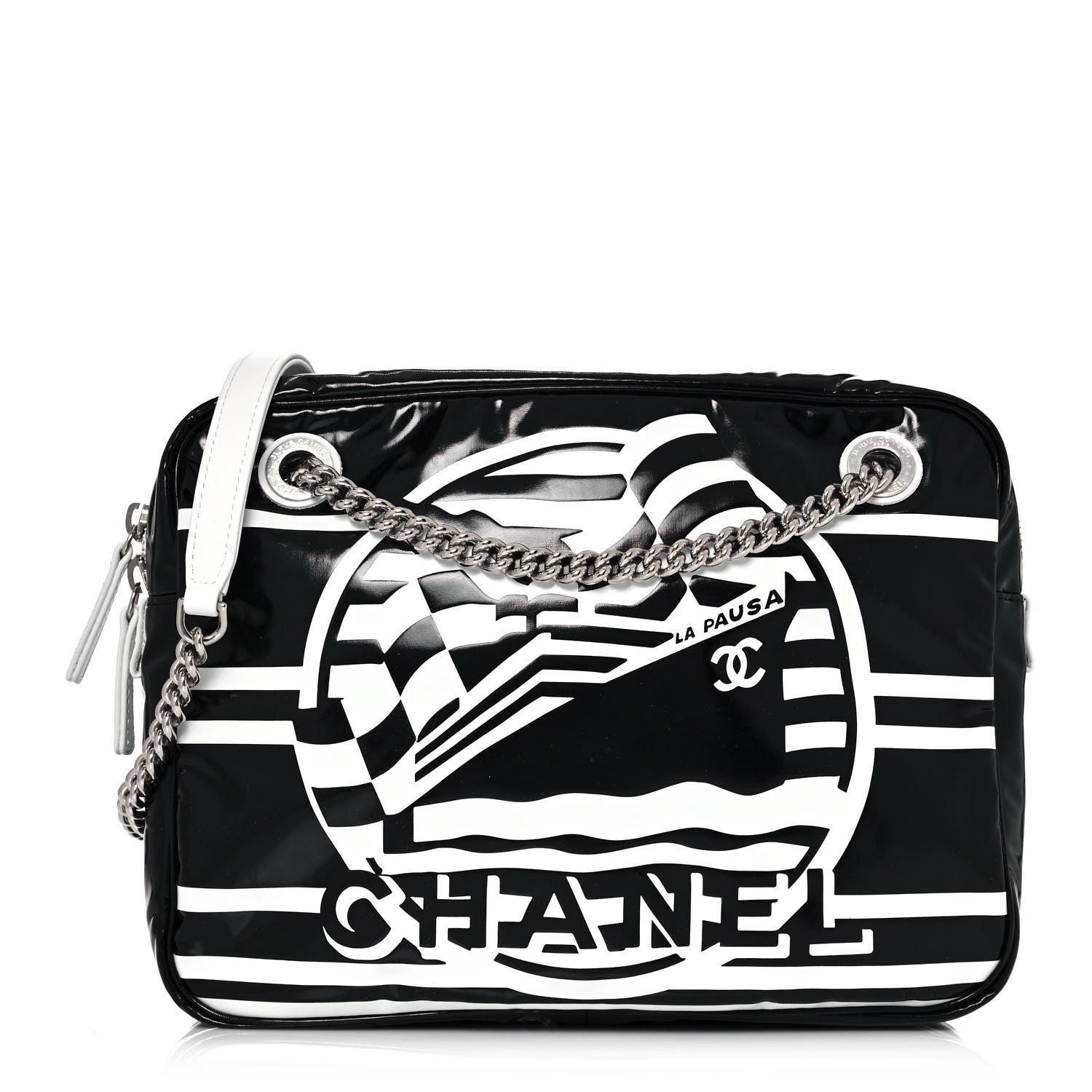 Chanel Vinyl Small La Pausa Camera Case Black 1 of 12