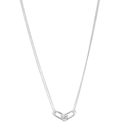 Tiffany Sterling Silver Double HardWear Link Pendant Necklace 1 of 6
