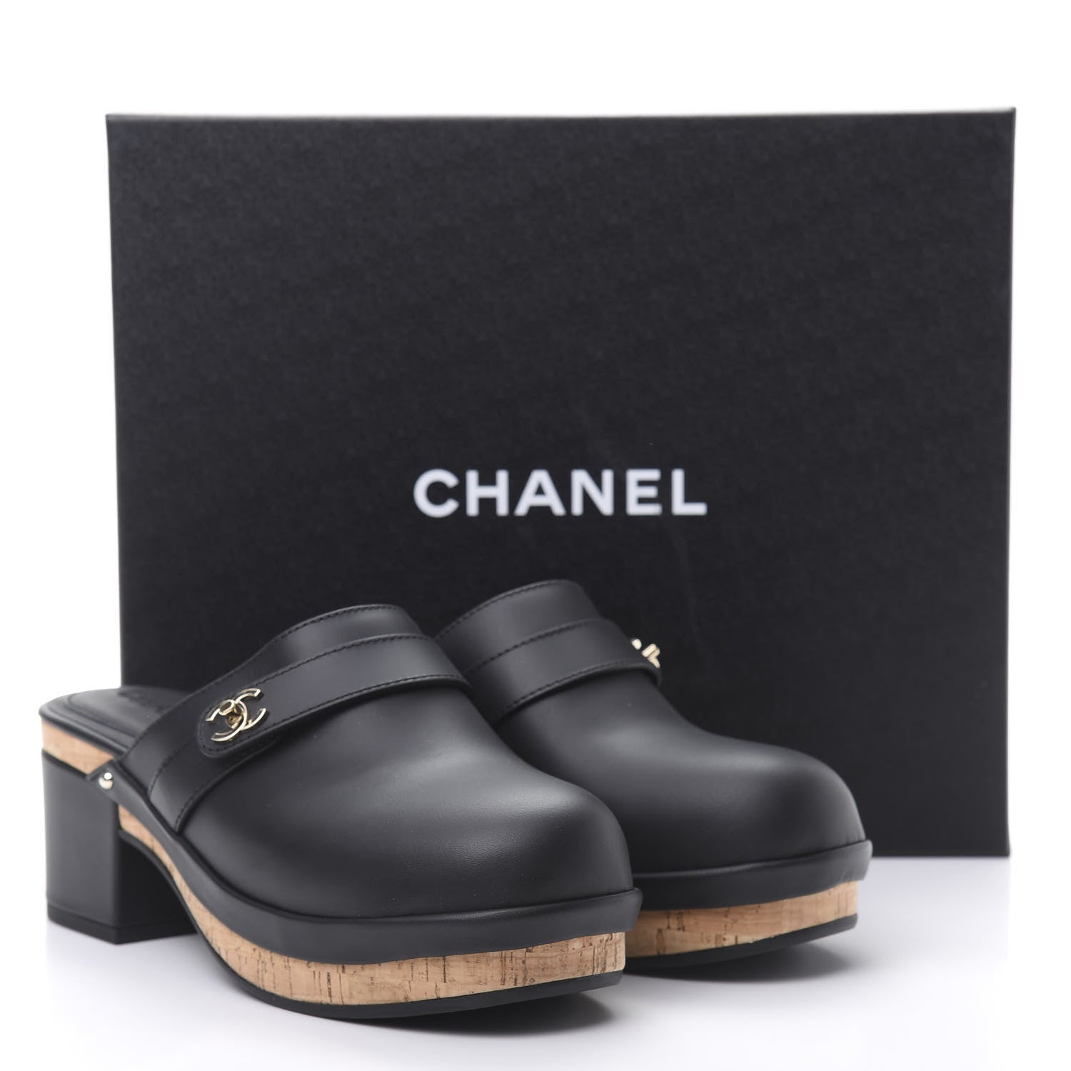 Chanel Calfskin CC Turn Lock Clogs 39 Black 9 of 9