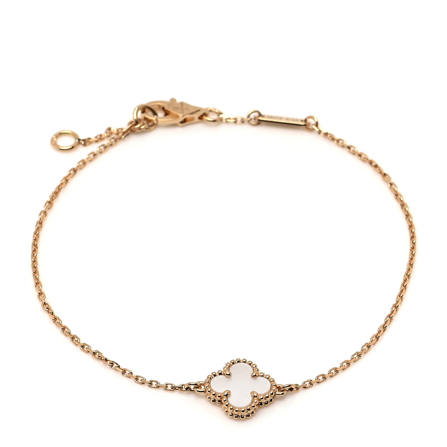 18K Yellow Gold Mother of Pearl Sweet Alhambra Bracelet