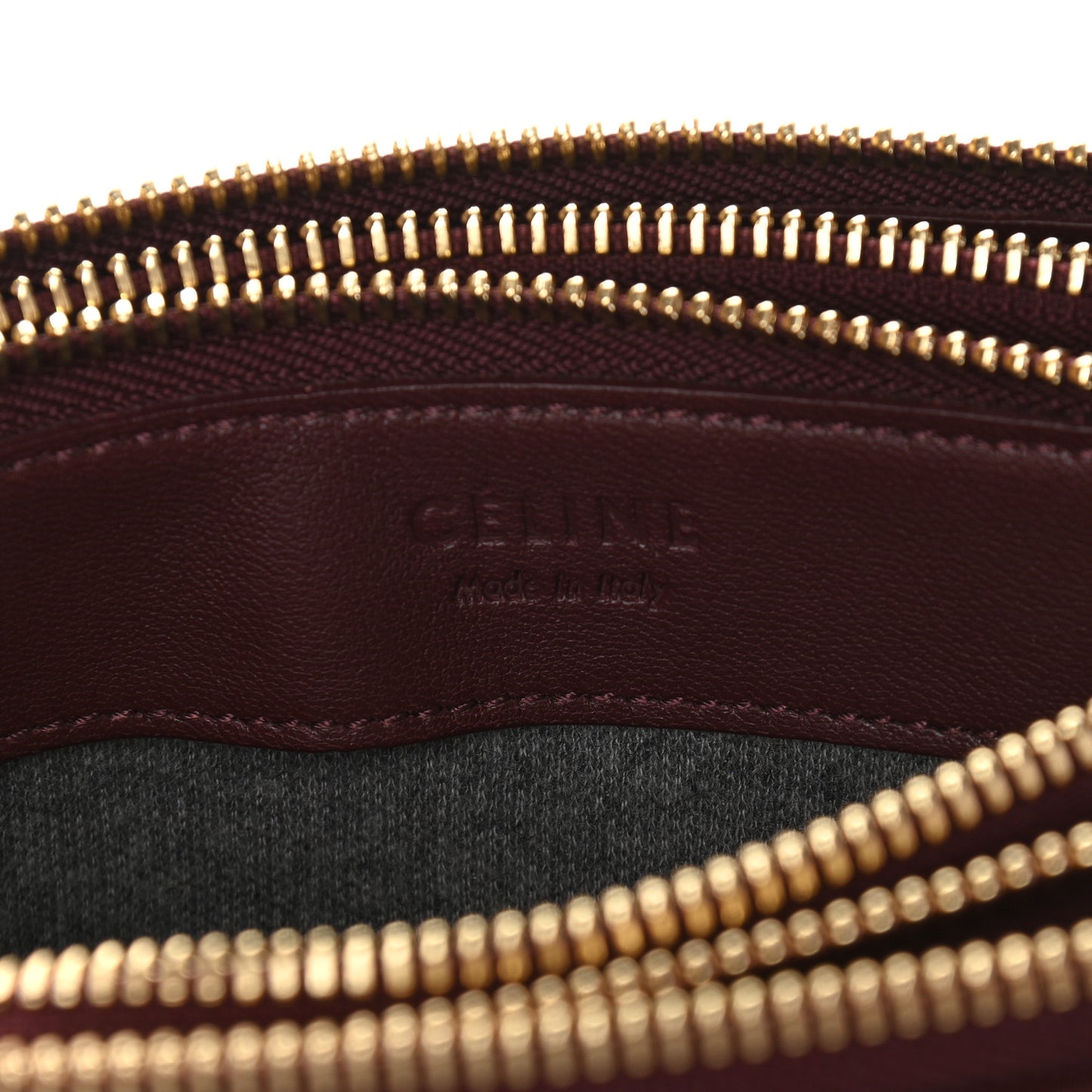 Lambskin Large Trio Crossbody Bag Burgundy