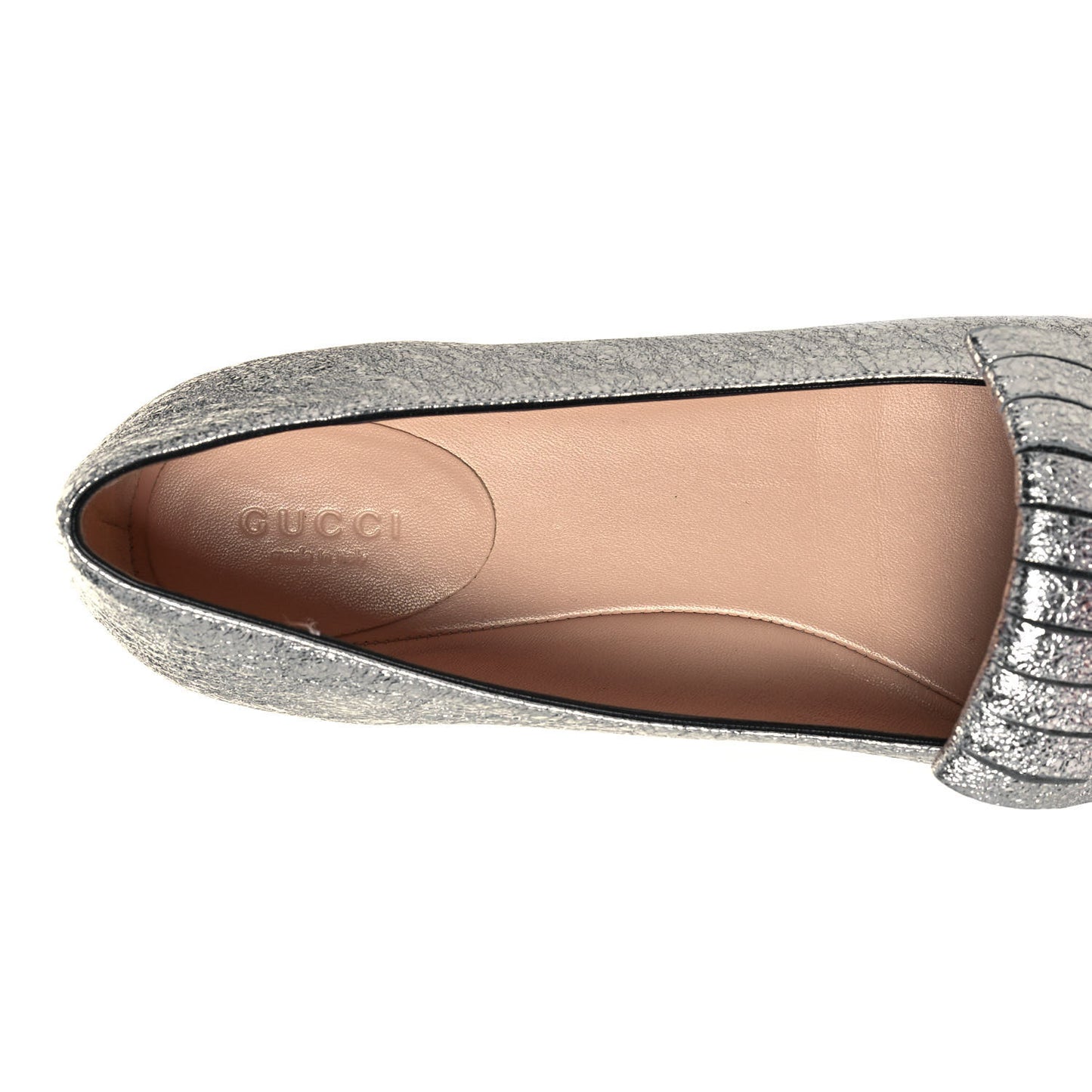 Galassia GG Marmont Fringe Flats 39 Argento