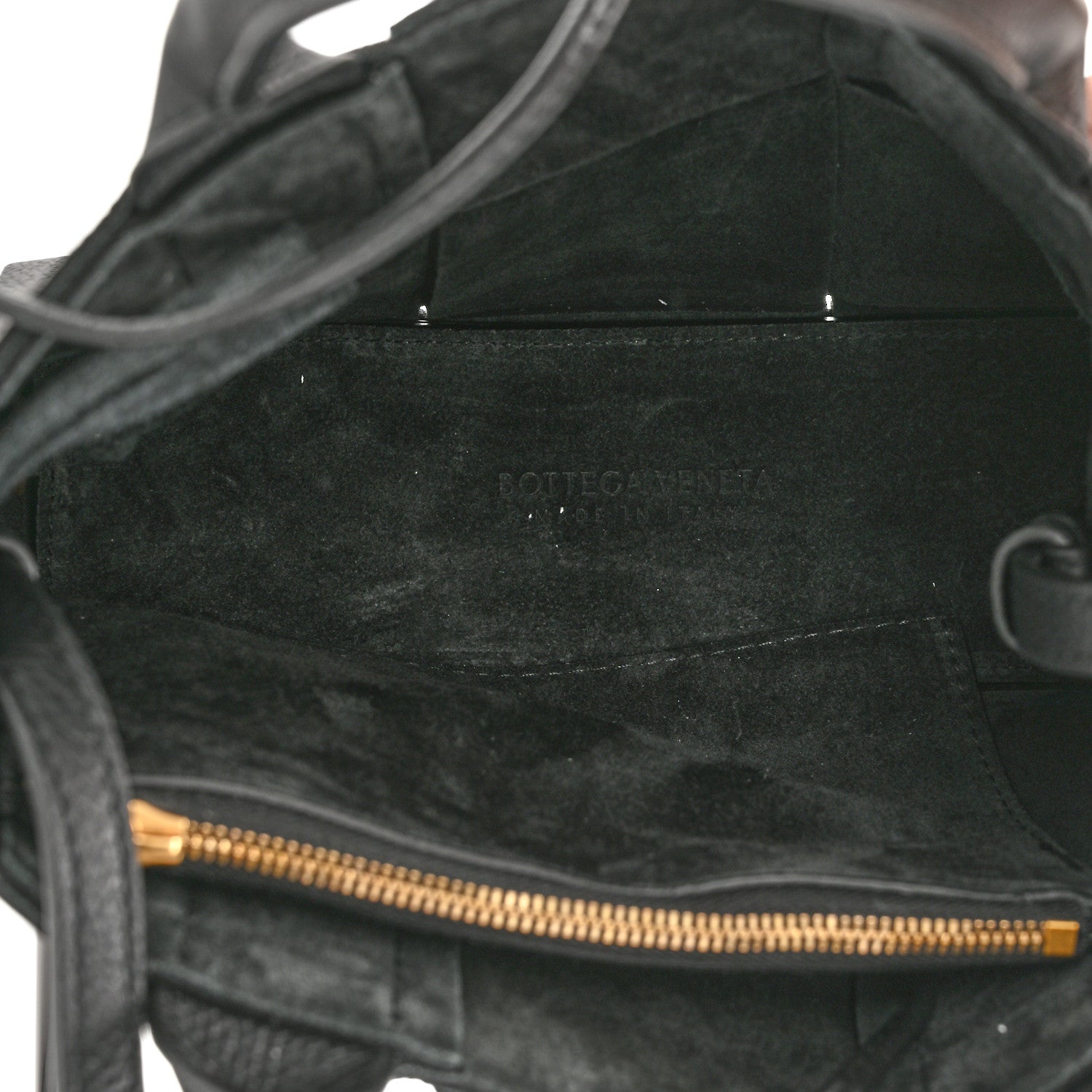 Bottega Veneta Grained Calfskin Maxi Intrecciato Mini Arco Tote Black 6 of 9