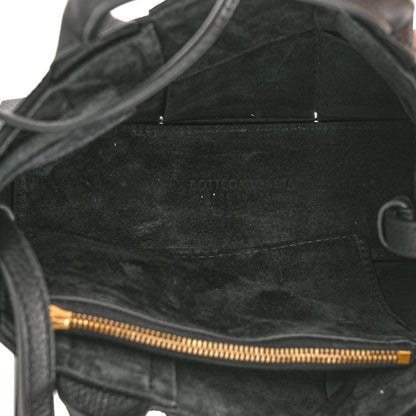 Bottega Veneta Grained Calfskin Maxi Intrecciato Mini Arco Tote Black 6 of 9