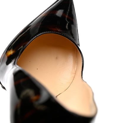 Christian Louboutin Patent Pigalle Plato 120 Pumps 39 Black Brown 9 of 10