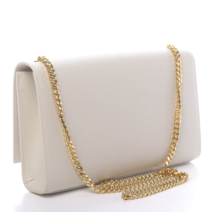 Saint Laurent Grain De Poudre Medium Classic Monogram Kate Satchel Crema Soft 3 of 9