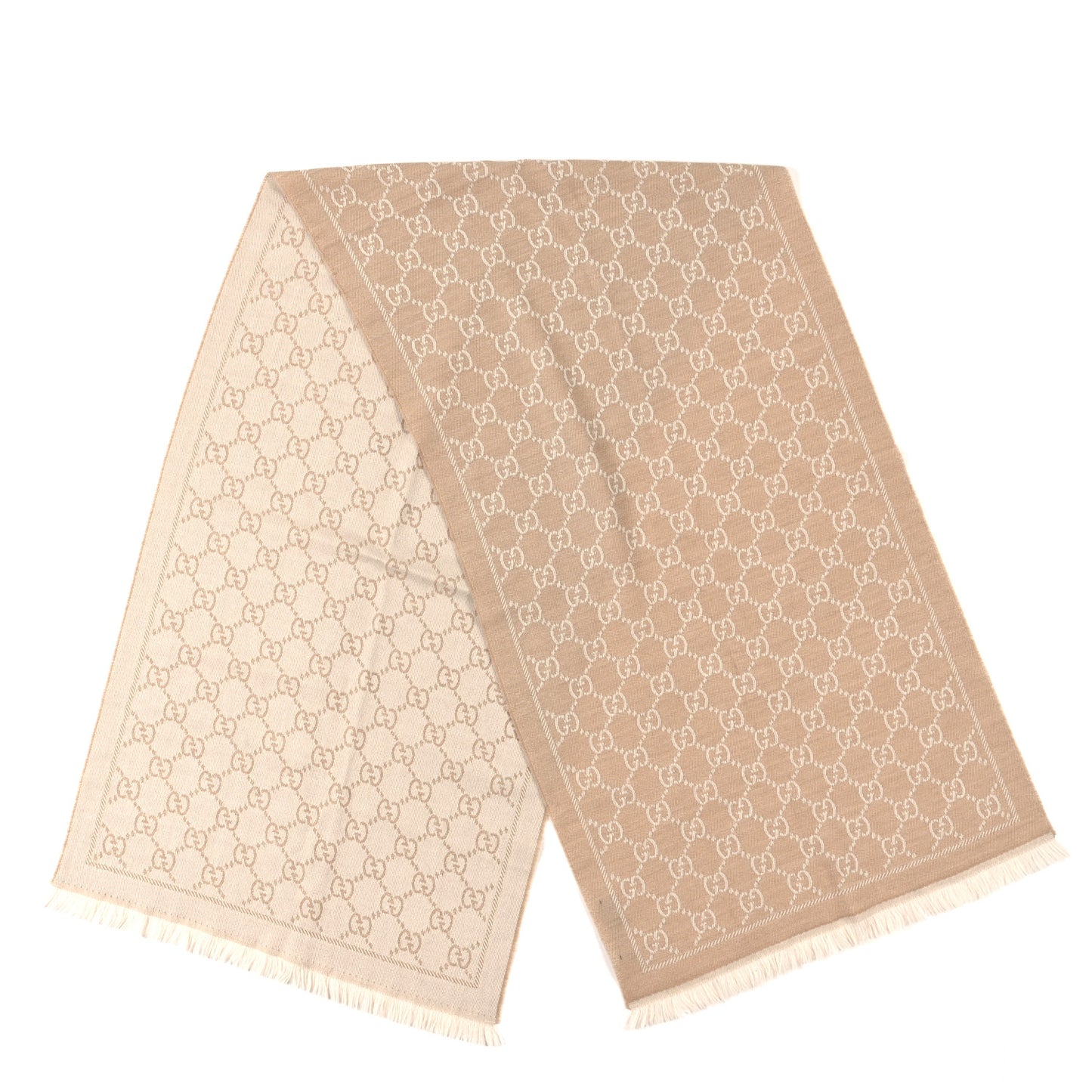 Wool GG Monogram GGNat Scarf Sand