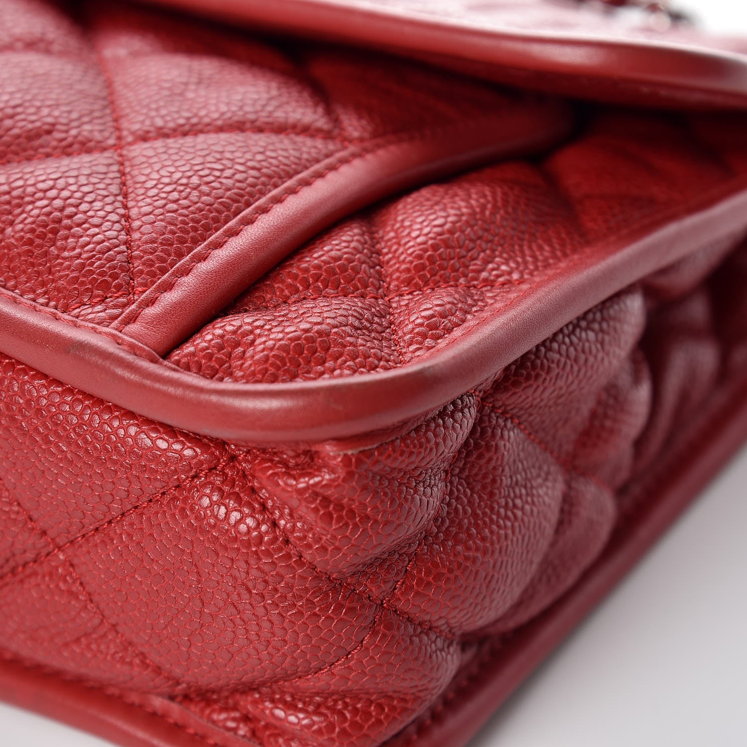 Chanel Caviar Quilted Large French Riviera Flap Red 10 of 13