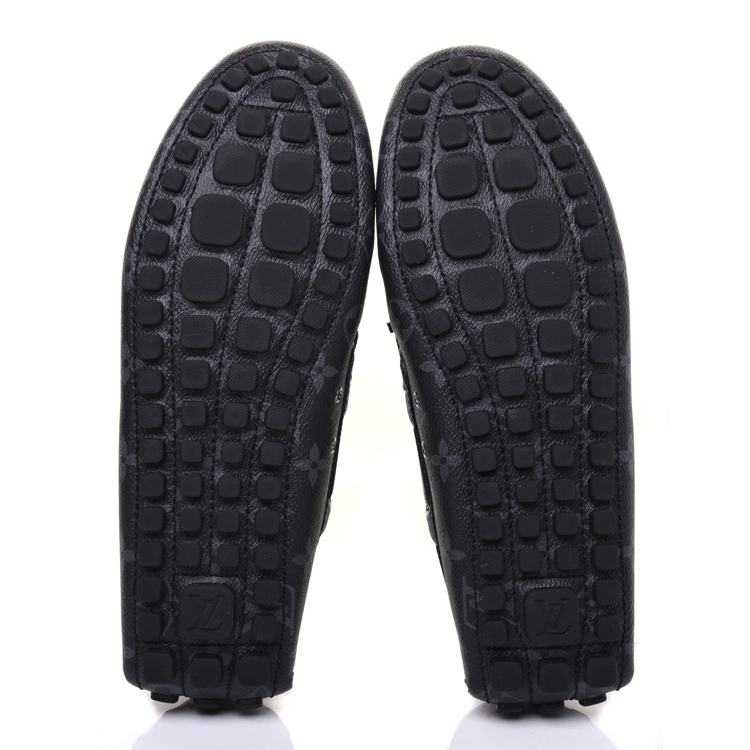 Louis Vuitton Monogram Eclipse Mens Arizona Car Shoe Moccasin Loafers 9 5 of 10