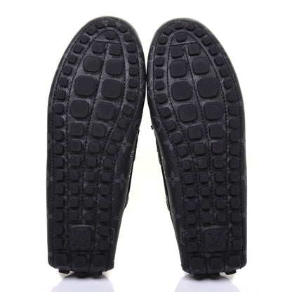 Louis Vuitton Monogram Eclipse Mens Arizona Car Shoe Moccasin Loafers 9 5 of 10