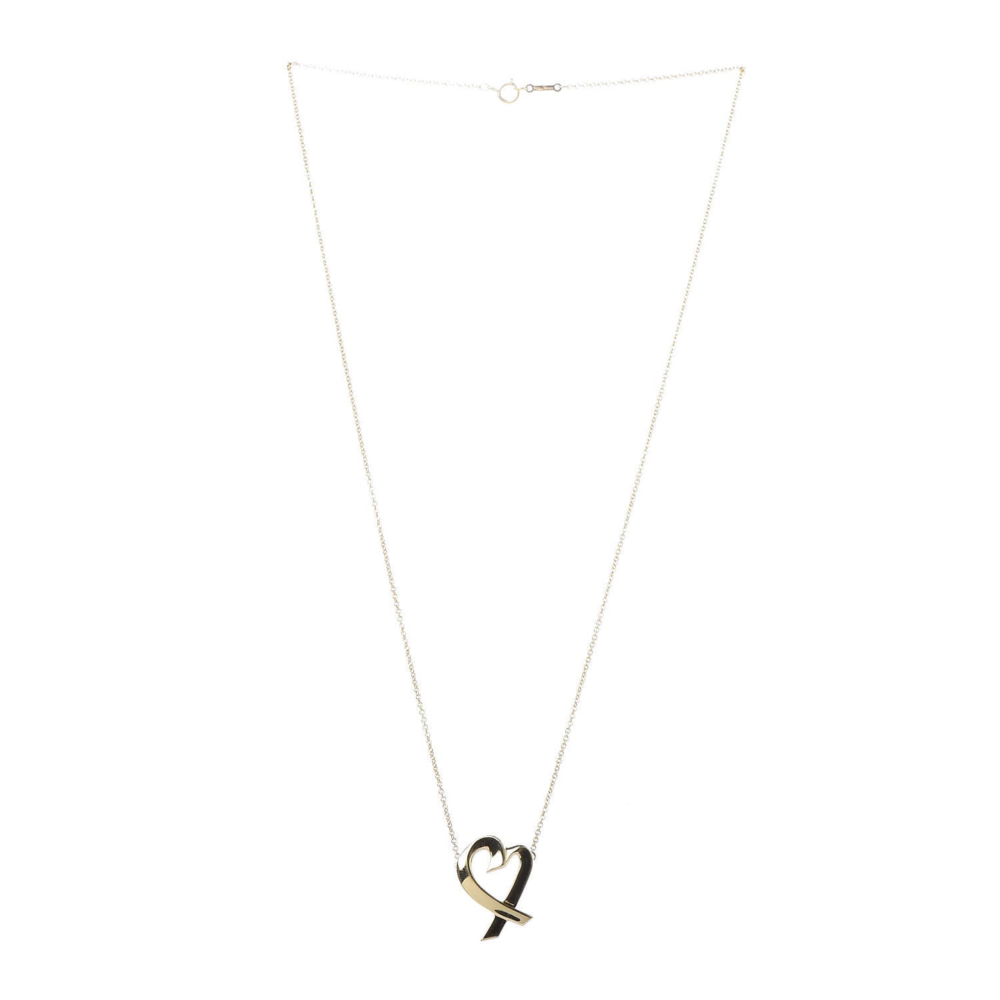 18K Yellow Gold Paloma Picasso Loving Heart Necklace