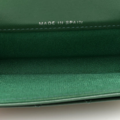 Chanel Lambskin Quilted Flap Card Holder Wallet Green 5 of 11