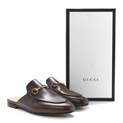 Gucci Calfskin Womens Princetown Slippers 38.5 Brown 9 of 9