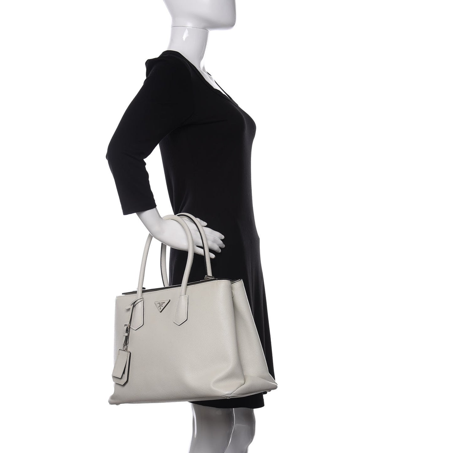 Saffiano Cuir Twin Tote Talco