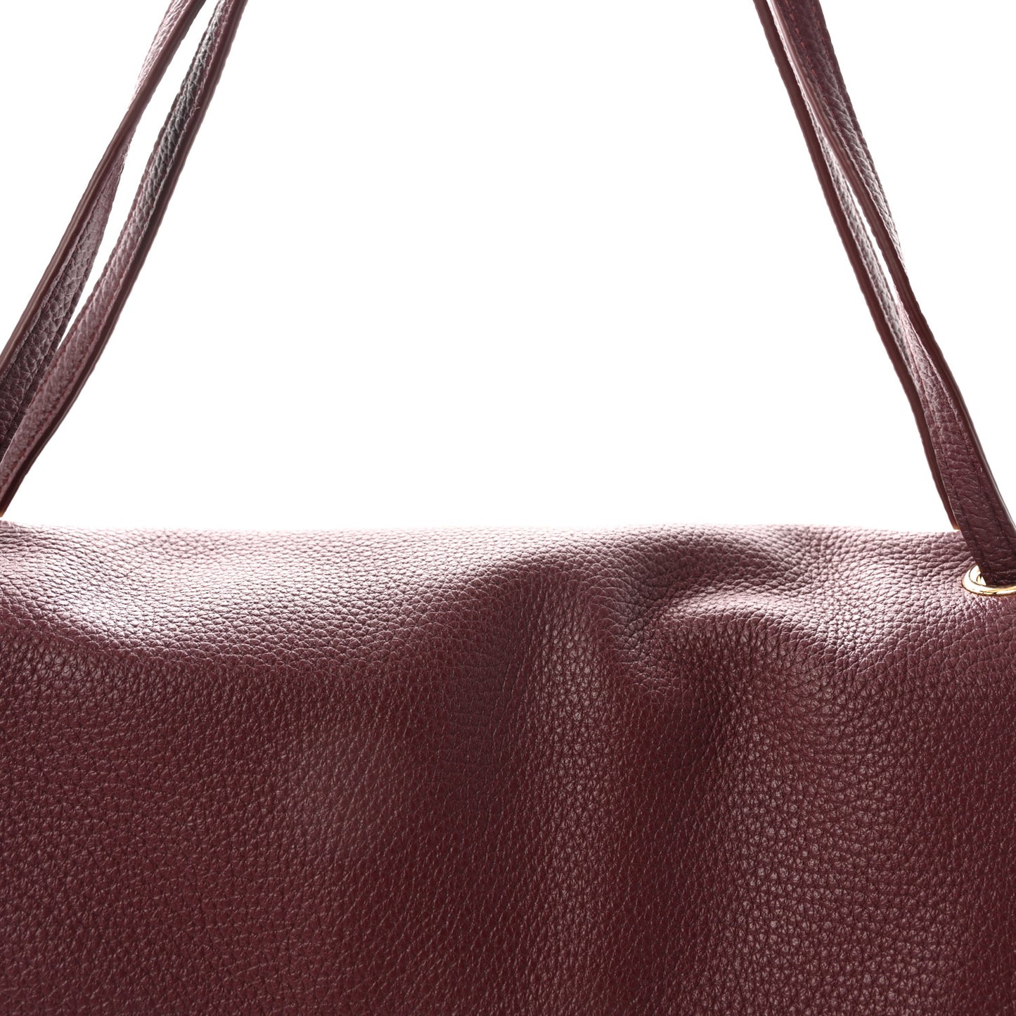 Grained Calfskin Small Souplissimo Maxi Flap Burgundy
