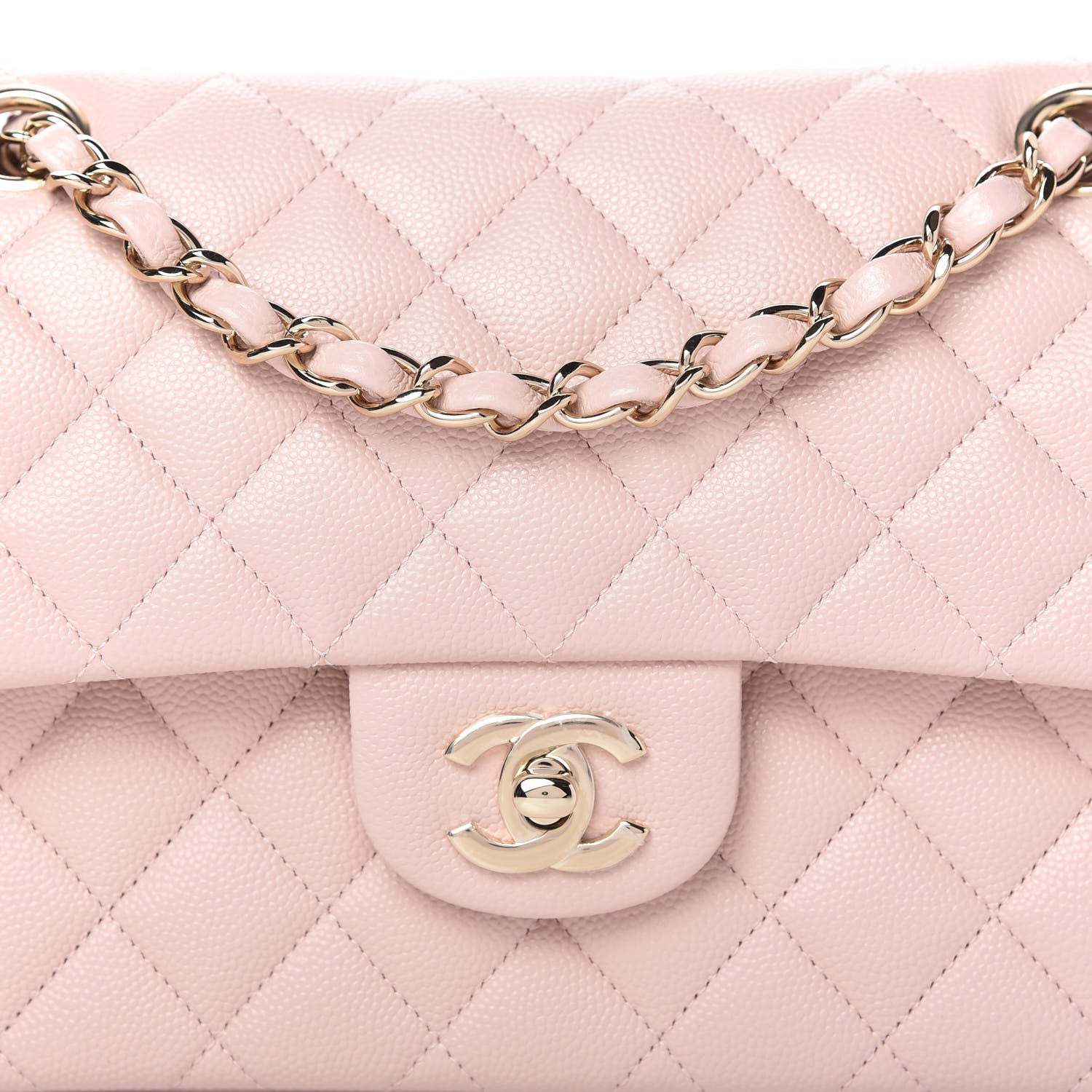 Chanel Caviar Quilted Small Double Flap Light Pink 10 of 11