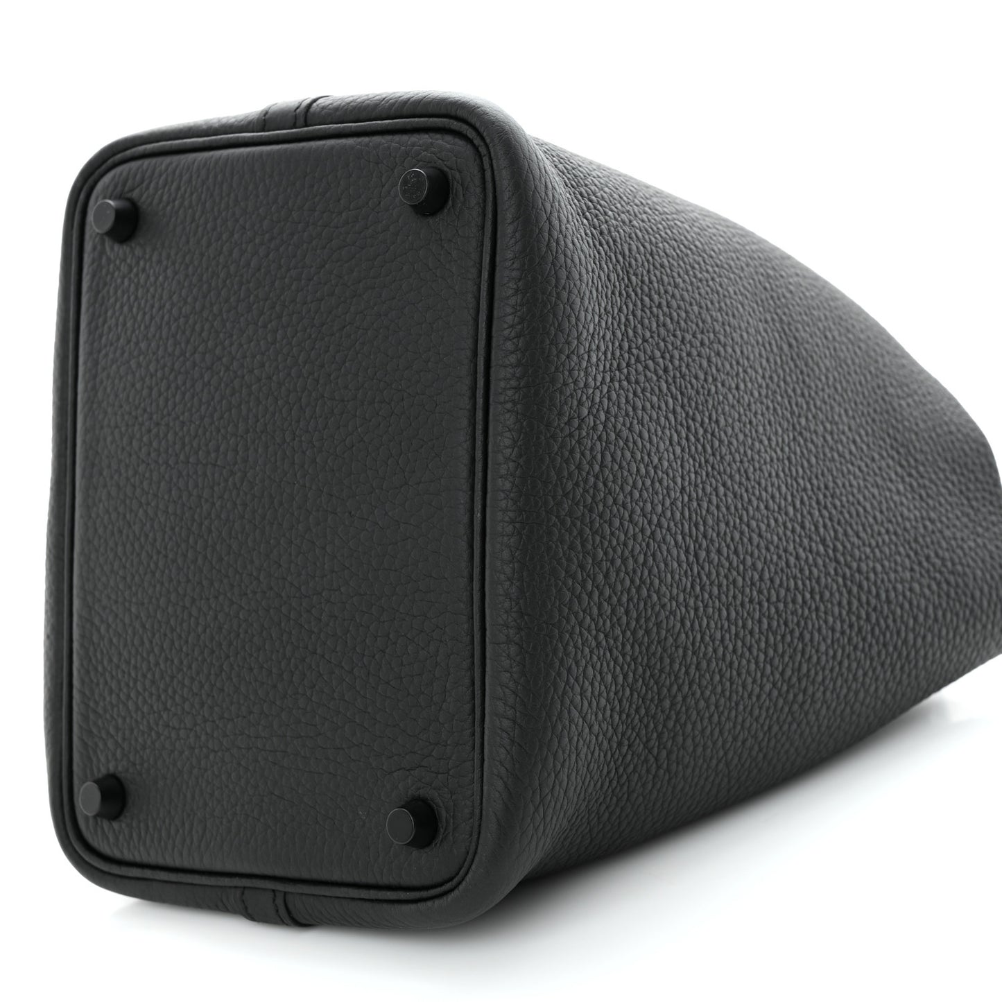 Taurillon Clemence Monochrome Picotin Lock 18 PM Black