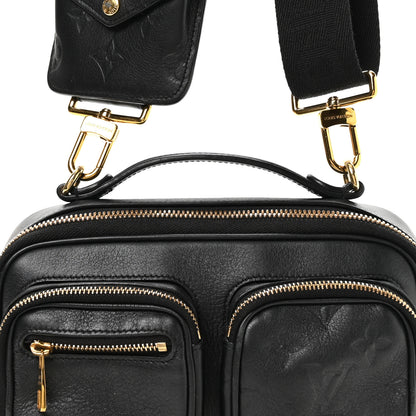 Louis Vuitton Calfskin Monogram Embossed Utility Crossbody Black 7 of 9