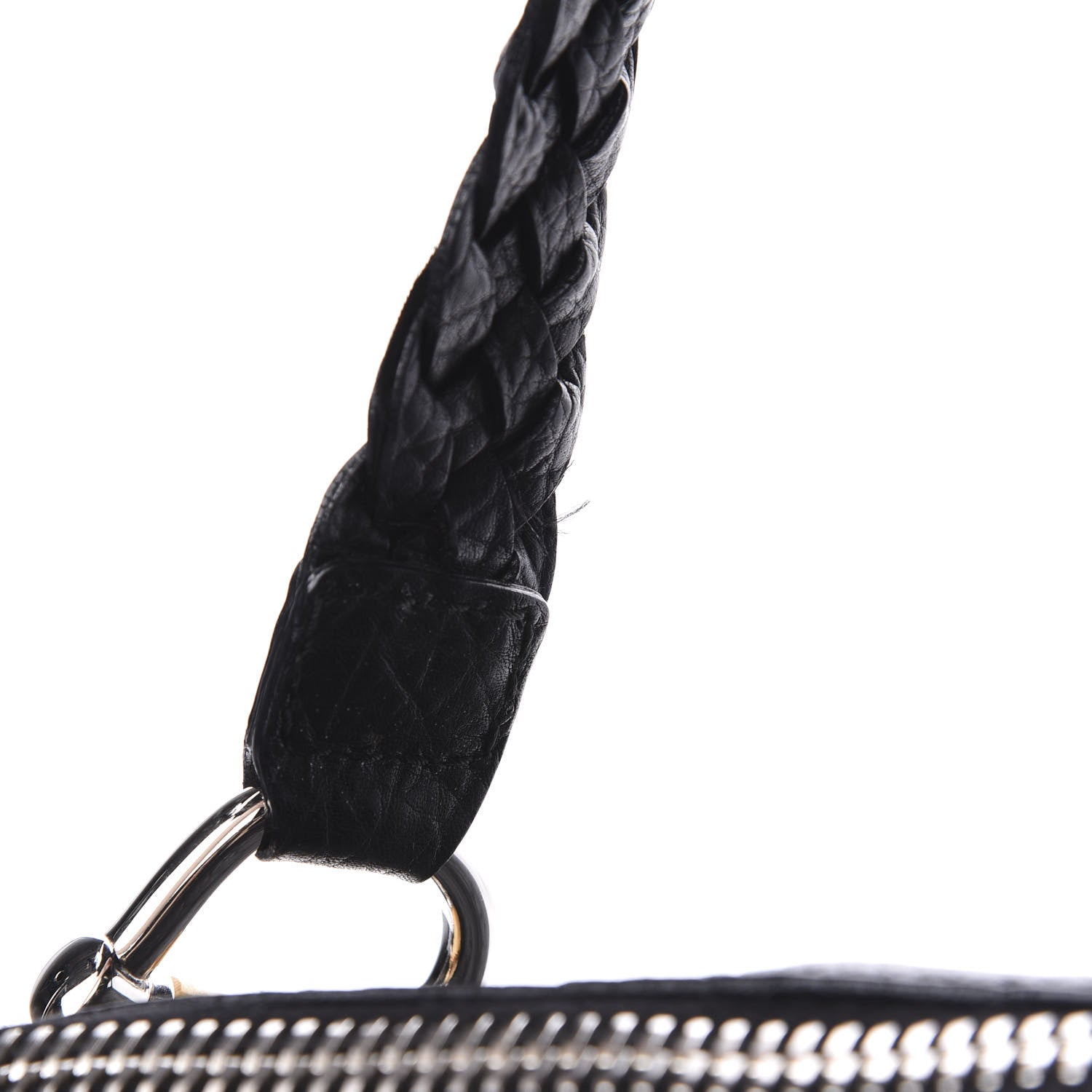 Gucci Calfskin Large Bamboo Bar Shoulder Bag Black 12 of 13