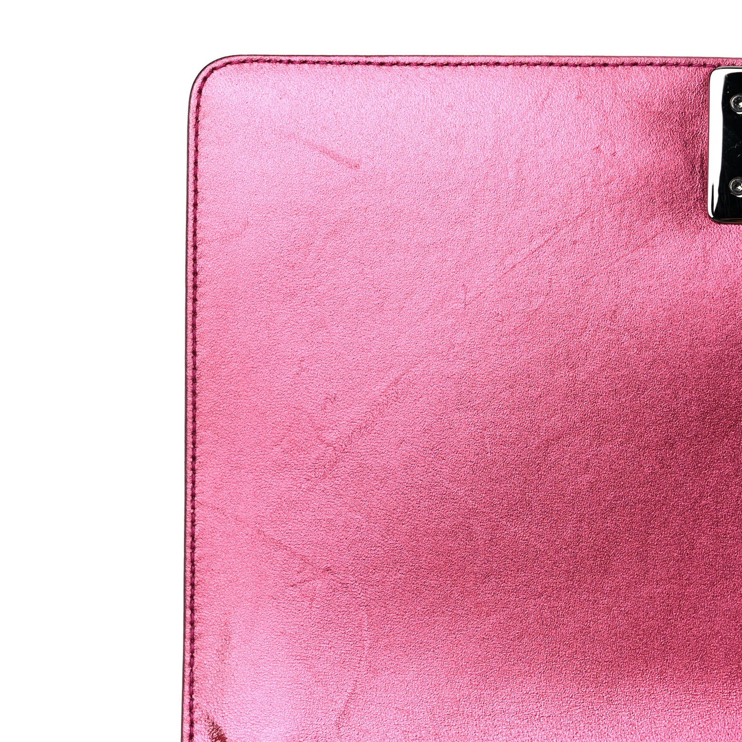 Metallic Patent Quilted New Medium Boy Flap Fuchsia