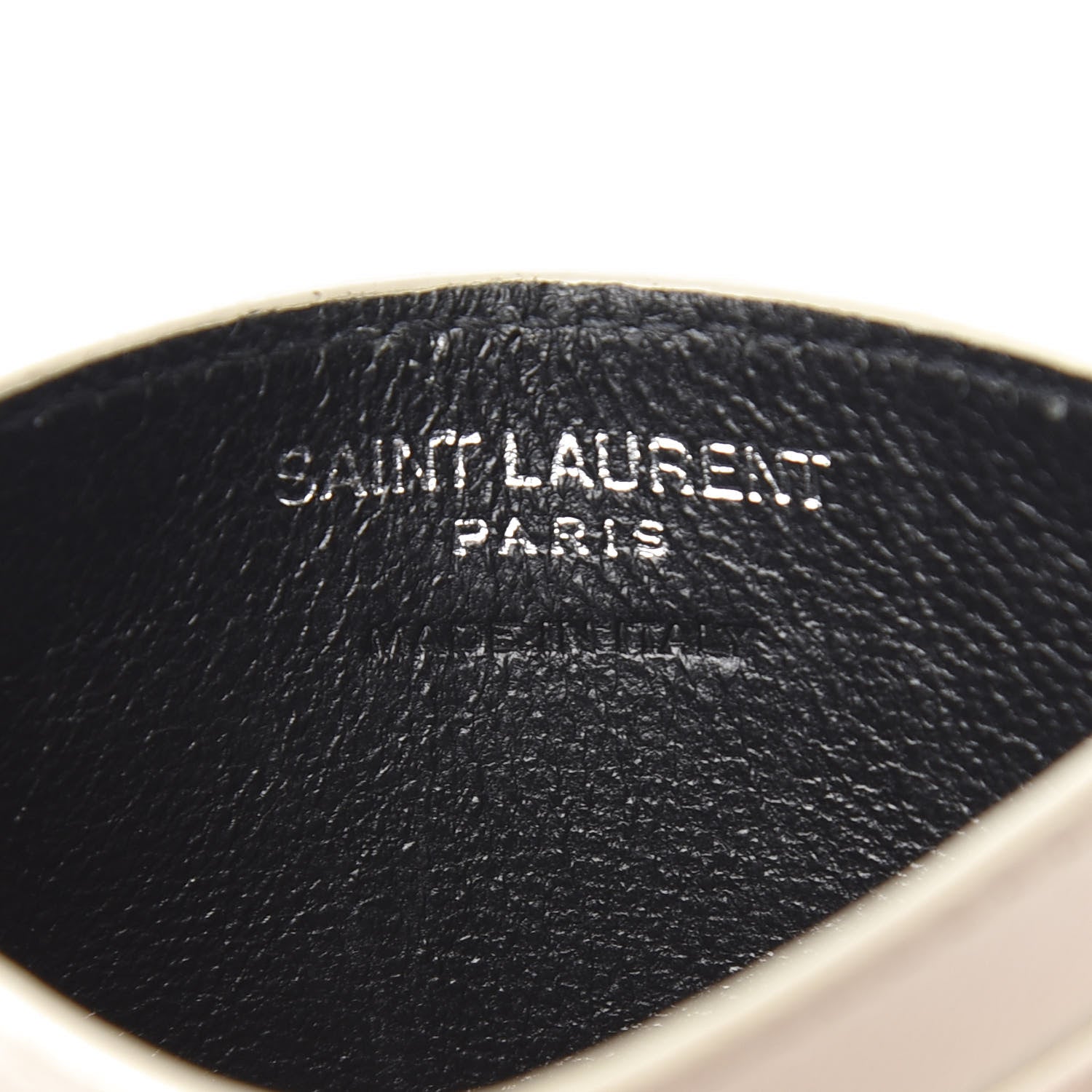 Saint Laurent Calfskin Y Quilted Monogram LouLou Credit Card Case Ivory 5 of 11