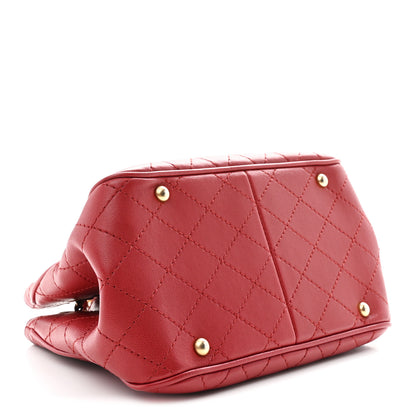 Chanel Calfskin Stitched Small Egyptian Amulet Drawstring Bag Red 4 of 10