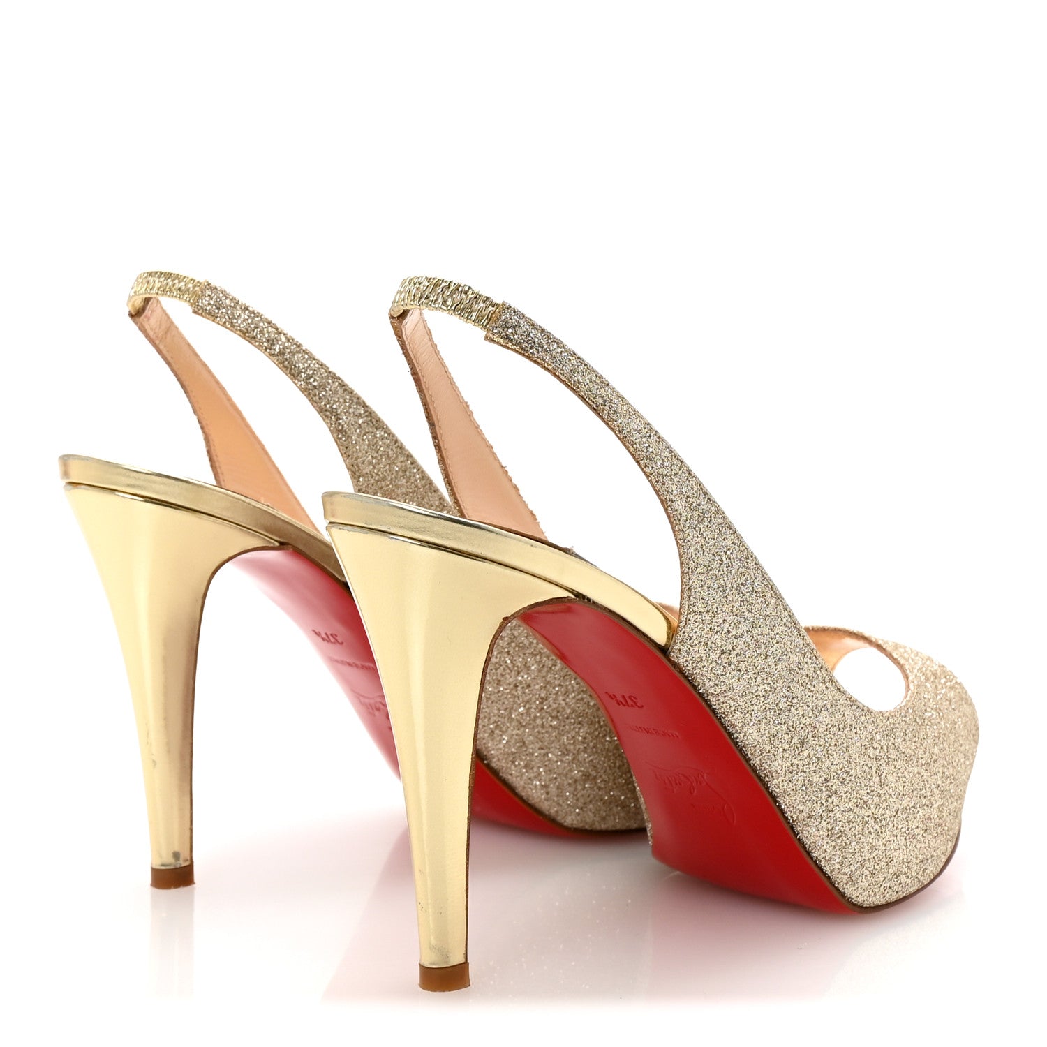 Christian Louboutin Glitter No Prive 100 Pumps 37.5 Platine 5 of 8