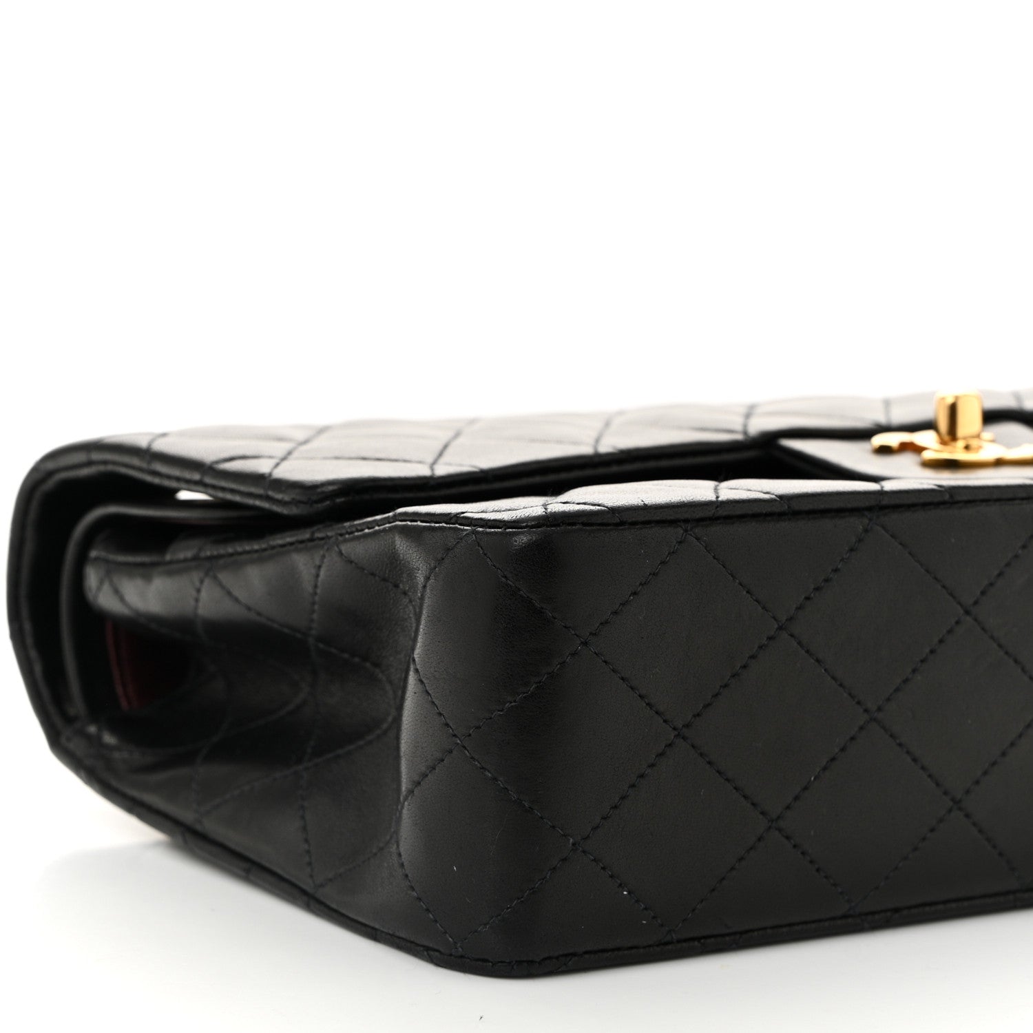 Chanel Lambskin Quilted Medium Double Flap Black 9 of 11