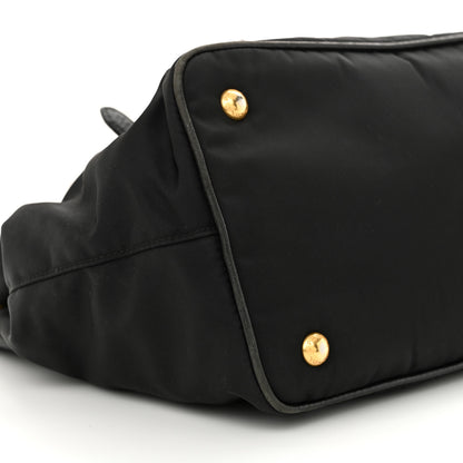 Prada Tessuto Nylon Vitello Daino Tote Black 8 of 10