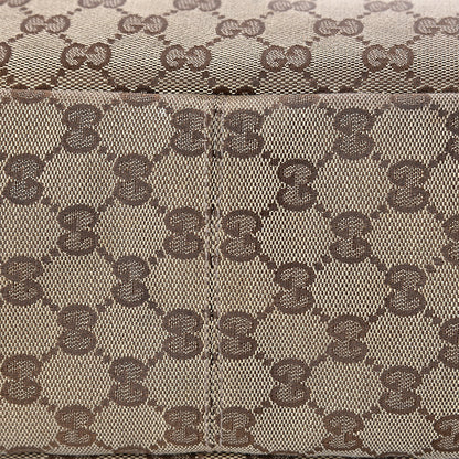 Gucci Monogram Large Horsebit Chain Hobo Dark Brown 10 of 13