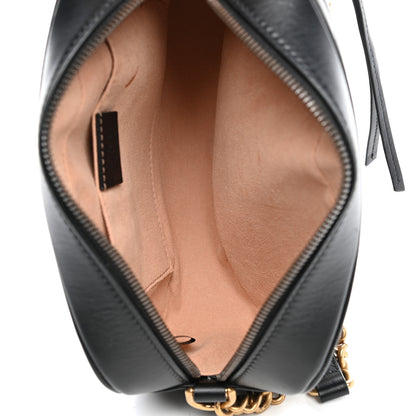 Gucci Calfskin Matelasse Small GG Marmont Chain Shoulder Bag Black 5 of 11