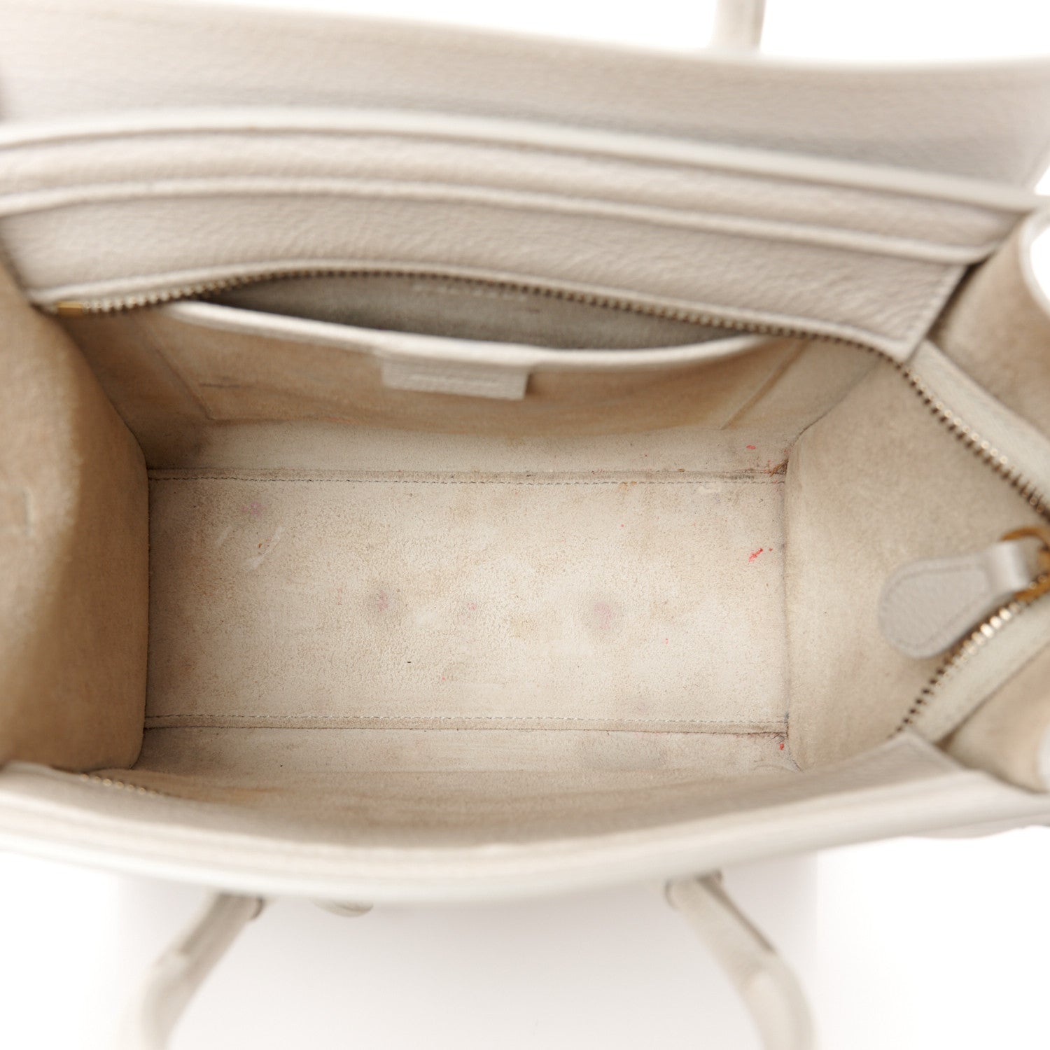 Celine Drummed Calfskin Nano Luggage Lune 5 of 11