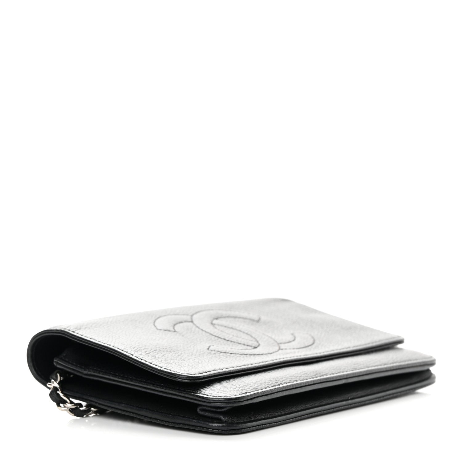 Chanel Caviar Timeless CC Wallet On Chain WOC Black 4 of 20