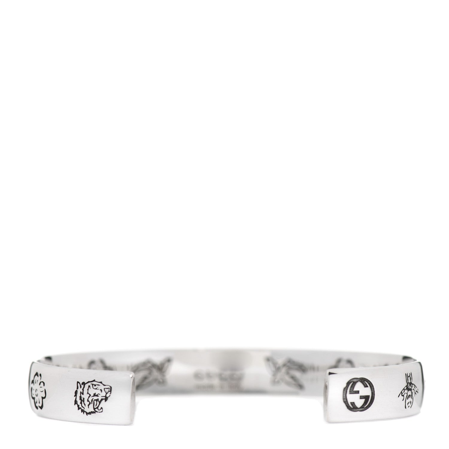 Gucci Sterling Silver Blind for Love Cuff Bracelet 2 of 4